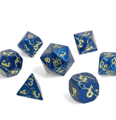 Crit Stones Gilded Rift Metal RPG Dice Set