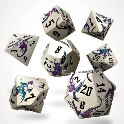 Crit Stones Elderwyrm Metal RPG Dice Set