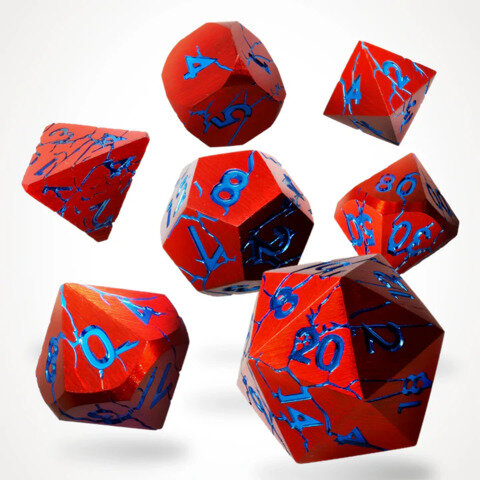 Crit Stones Ruptured Hell Metal RPG Dice Set