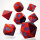 Crit Stones Ruptured Hell Metal RPG Dice Set