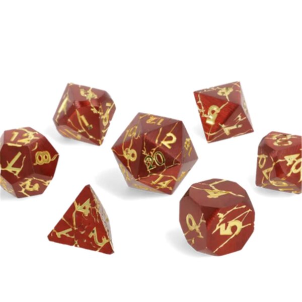 Crit Stones Mercury Fang Metal RPG Dice Set
