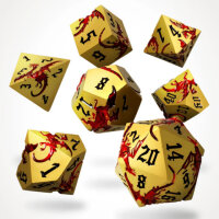 Crit Stones Wyrmgold metal RPG dice set