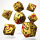Crit Stones Wyrmgold metal RPG dice set