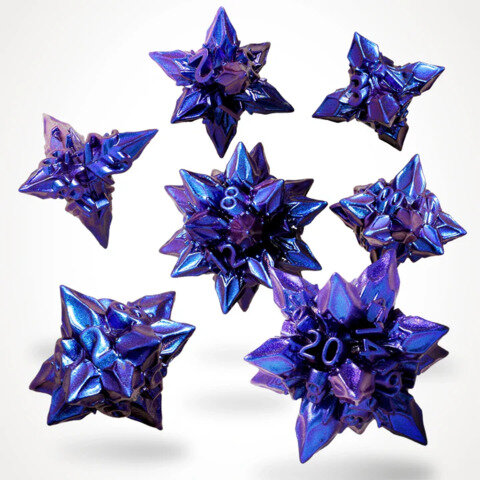Crit Stones Runespike Bane Metal RPG Dice Set