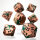 Crit Stones Viridian Flame Metal RPG Dice Set
