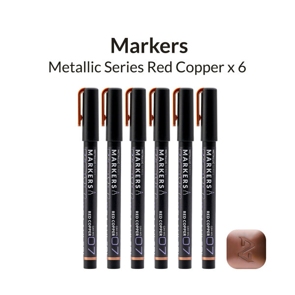 Gaahleri Metallic Series Markers * 6 Red Copper