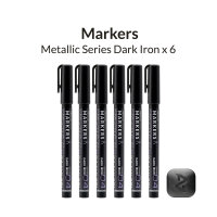 Gaahleri Metallic Series Markers * 6 Dark Iron