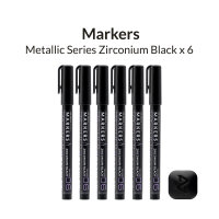 Gaahleri Metallic Series Markers * 6 Zirconium Black