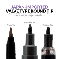 Gaahleri Metallic Series Markers * 6 Zirconium Black