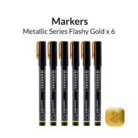 Gaahleri Metallic Series Markers * 6 Flashy Gold