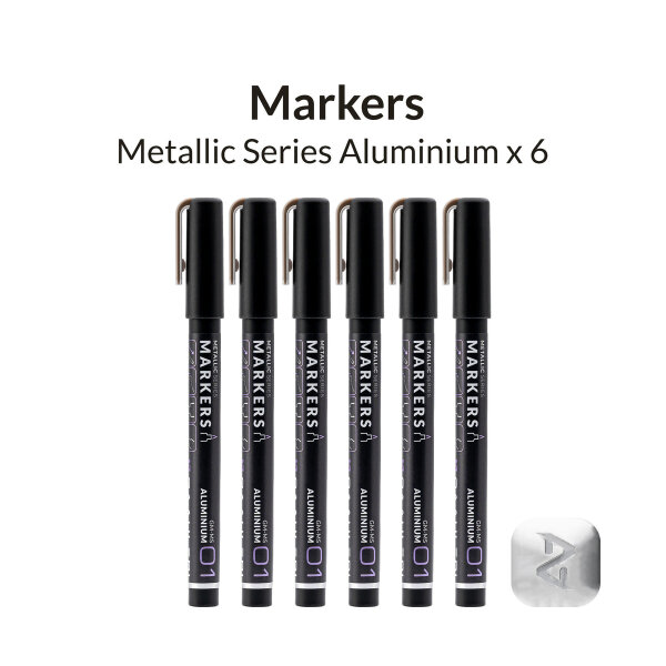 Gaahleri Metallic Series Markers * 6 Aluminium