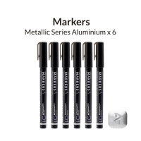 Gaahleri Metallic Series Markers * 6 Aluminium