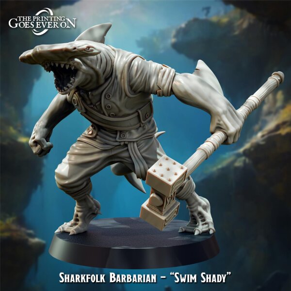 Sharkfolk Barbarian - Swim Shady aus Tides of Terror von The Printing Goes Ever On