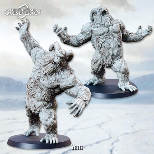 Yetis aus Frostbound Fate von The Printing Goes Ever On