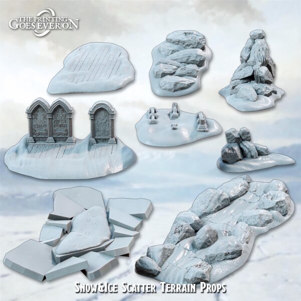Snow and Ice Scatter Terrain aus Frostbound Fate von The Printing Goes Ever On