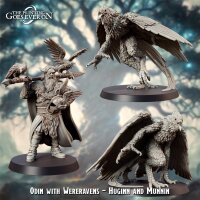 Odin with Wereravens aus Asgard Amusement von The Printing Goes Ever On