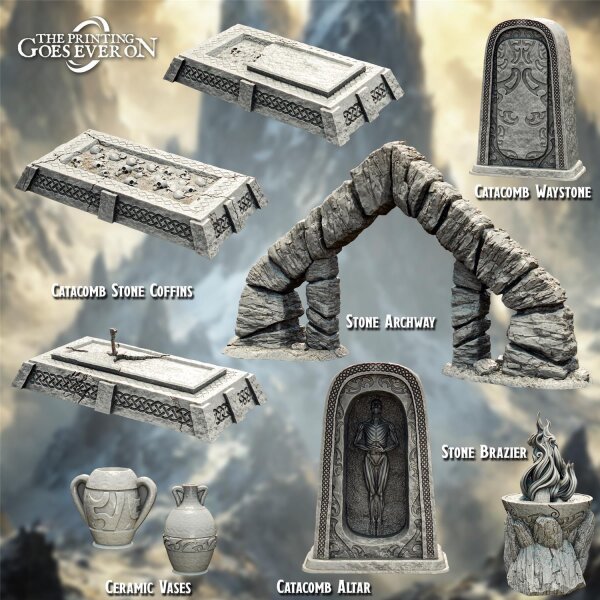 Catacomb Scatter Terrain Props - Leashes of Dominion aus Lashes of Dominion von The Printing Goes Ever On