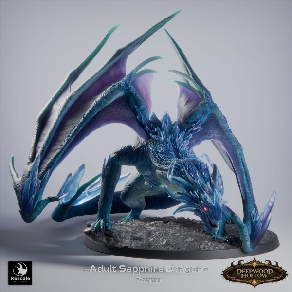 Sapphire Dragon – Adult von Rescale Miniatures aus Deepwood Hollow