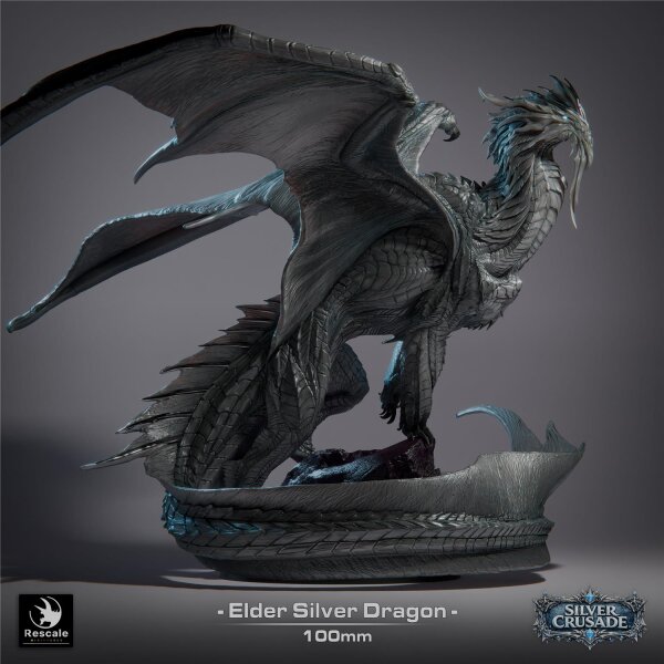 Silver Dragon - Elder (100mm base) von Rescale Miniatures aus The Silver Crusade
