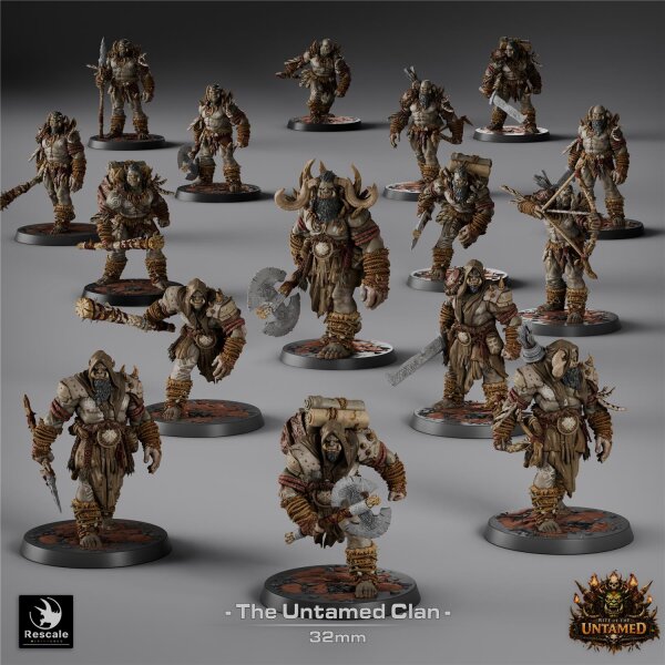 Pack Orcs of the Untamed Clan (32mm base) Set von Rescale Miniatures aus Rite of the Untamed