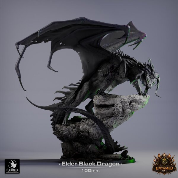 Black Dragon - Elder (100mm base) von Rescale Miniatures aus Rite of the Untamed