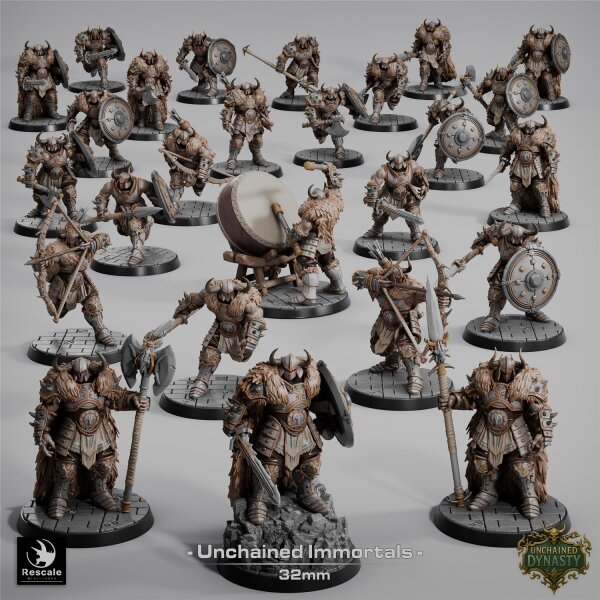 Pack Unchained Immortals (32mm base) Set von Rescale Miniatures aus Unchained Dynasty