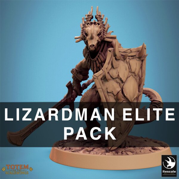 Pack Lizardman Elite Warfang (32mm base) Set von Rescale Miniatures aus Totem of the Scalewings