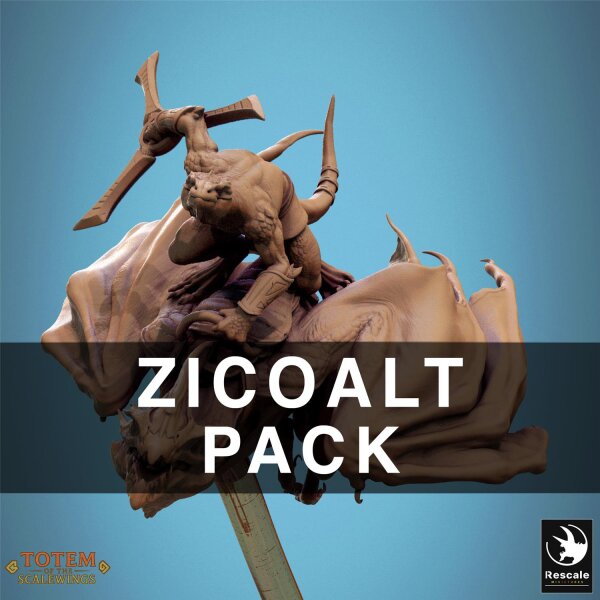 Pack Zicoalt (50mm base) Set von Rescale Miniatures aus Totem of the Scalewings