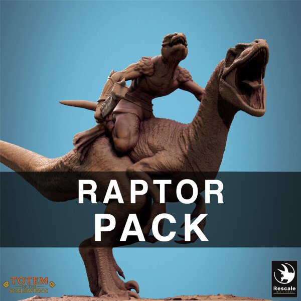 Pack Jurassic Velociraptor (60x35mm base) Set von Rescale Miniatures aus Totem of the Scalewings