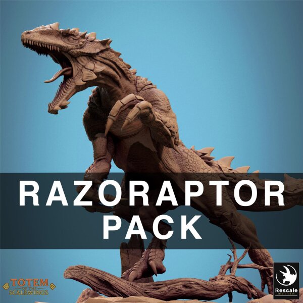 Pack Razoraptor (120x92mm base) Set von Rescale Miniatures aus Totem of the Scalewings