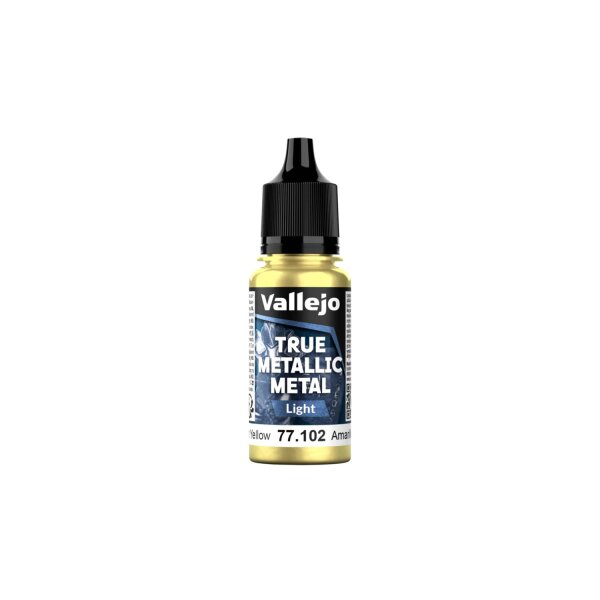 Vallejo True Metallix Metal LIGHT Radiant Yellow 18ml (102)