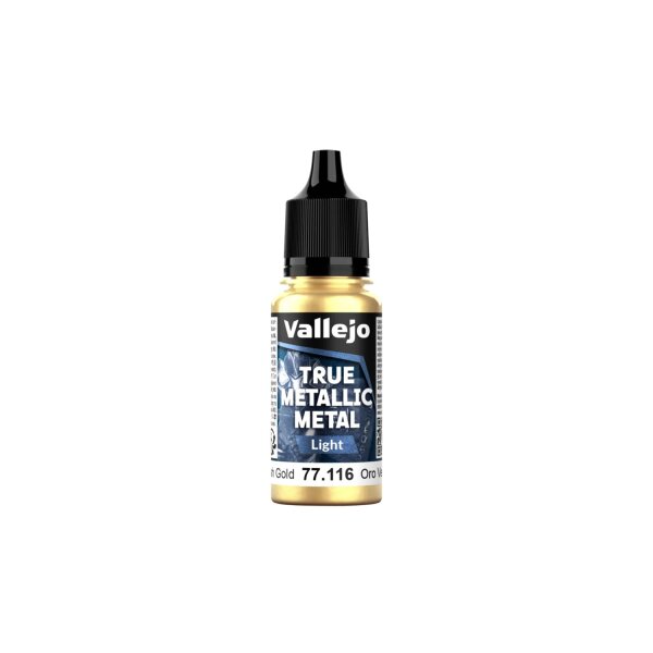 Vallejo True Metallix Metal LIGHT Greenish Gold 18ml (116)