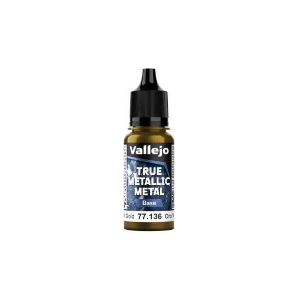 Vallejo True Metallix Metal BASE Greenish Gold 18ml (136)