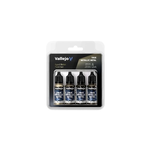Vallejo True Metallix Metal PAINT SET Aged Metal