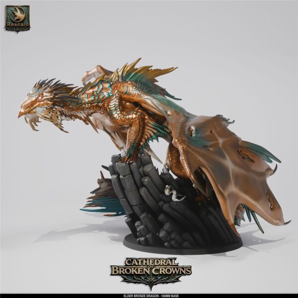 Bronze Dragon - Elder (100mm base) von Rescale Miniatures aus Cathedral of Broken Crowns