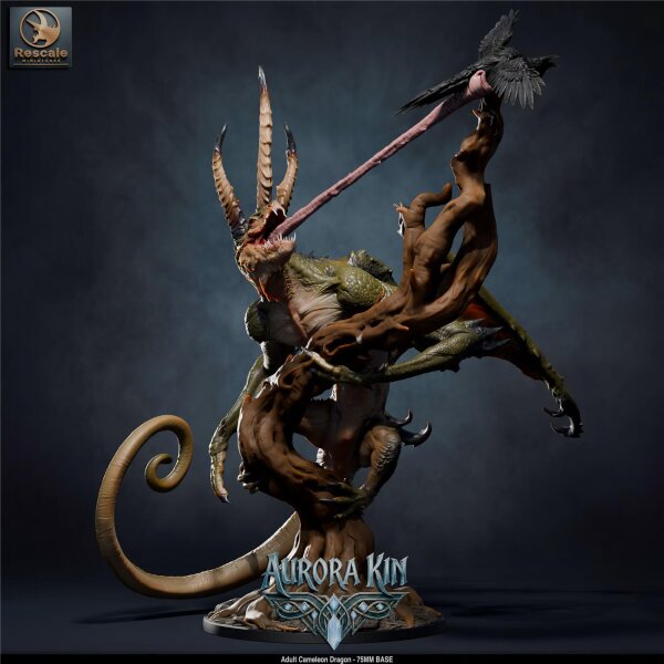 Chameleon Dragon - Adult (75mm base) von Rescale Miniatures aus Aurora Kin