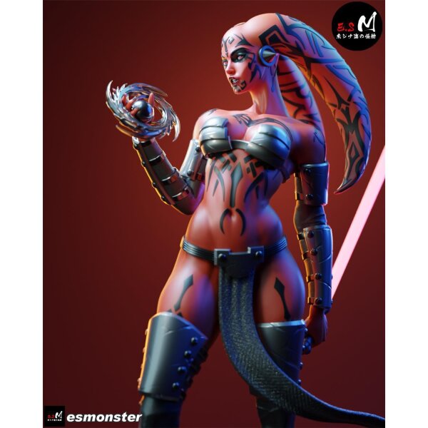Crimson Tattooed Alien Warrior | ESMonster