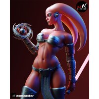 Crimson Tattooed Alien Warrior | ESMonster