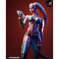 Crimson Tattooed Alien Warrior | ESMonster
