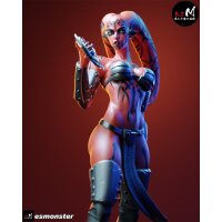 Crimson Tattooed Alien Warrior | ESMonster