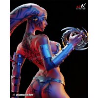 Crimson Tattooed Alien Warrior | ESMonster