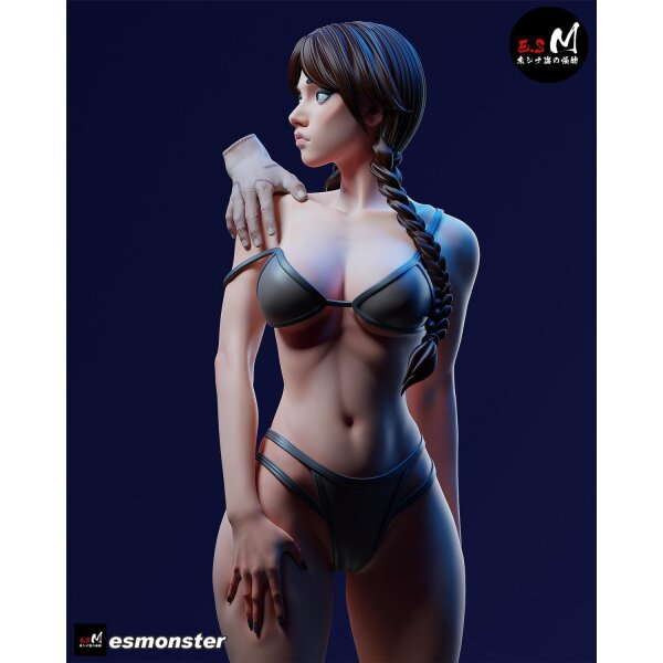 Dark Twin-Braid Girl (Swimsuit Ver.) | ESMonster