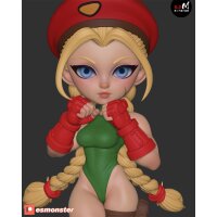 Chibi blonde braided street fighter girl | ESMonster