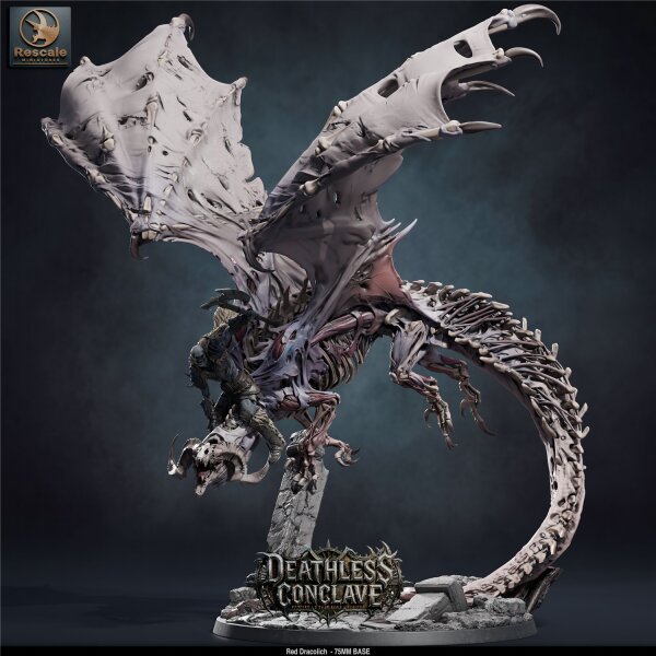 Red Dracolich Attack (75mm base) von Rescale Miniatures aus Deathless Conclave