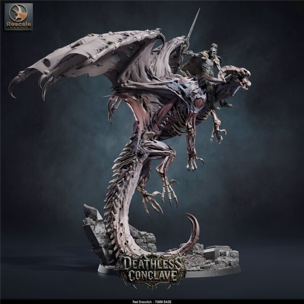 Red Dracolich Cry (75mm base) von Rescale Miniatures aus Deathless Conclave