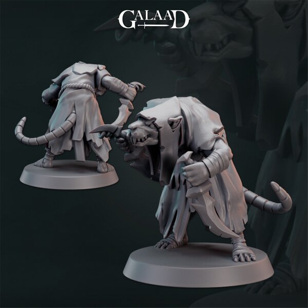 Ratfolk Dual Daggers von Galaad Miniatures aus Ratfolk Release