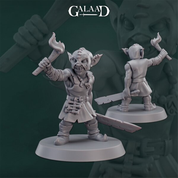 Goblin Barbarian with Torch von Galaad Miniatures aus Goblins #2 Release