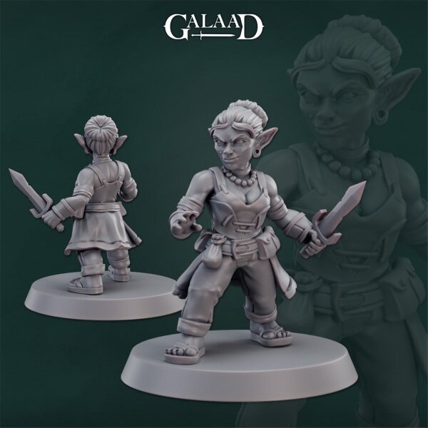 Female Goblin Dagger von Galaad Miniatures aus Goblins #2 Release