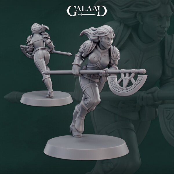 Female Fighter Charge Axe von Galaad Miniatures aus Warriors Release