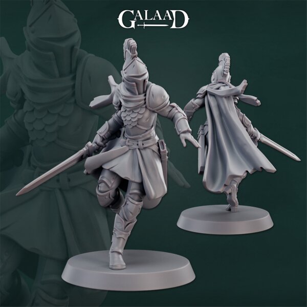 Female Knight Sword Fighter 02 von Galaad Miniatures aus Warriors Release